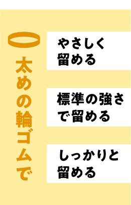 太めの輪ゴム