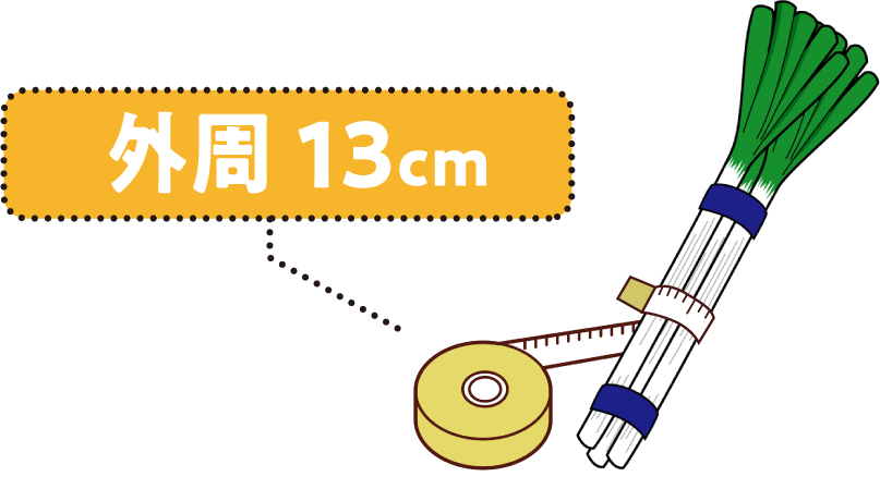 留めたいものの外周を測る