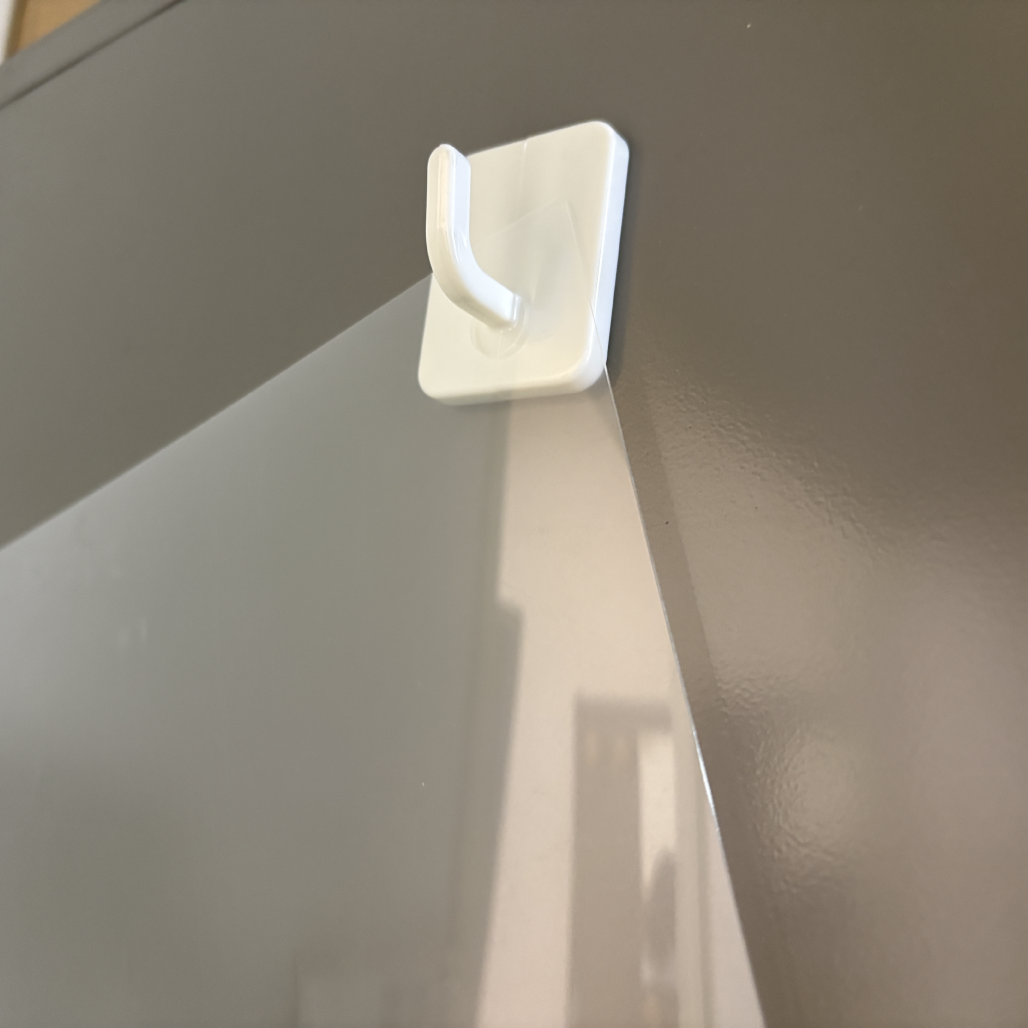 フックにかけられる