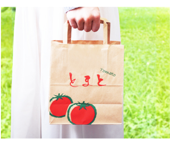 おしゃれなデザイントマトの紙袋
